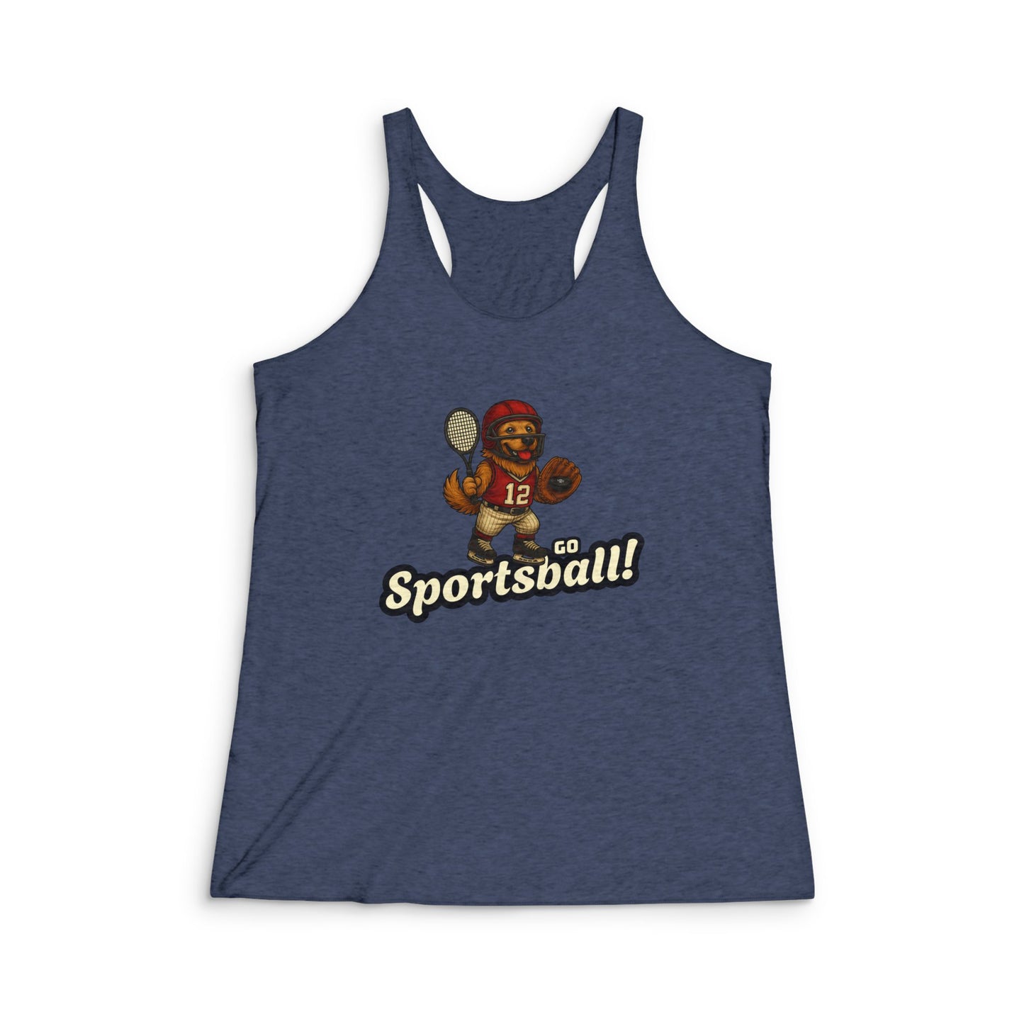 Go Sportsball - Women's Tri-Blend Racerback Tank