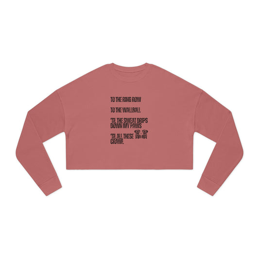 Sweat Drips Down My Paws - Women's Cropped Sweatshirt