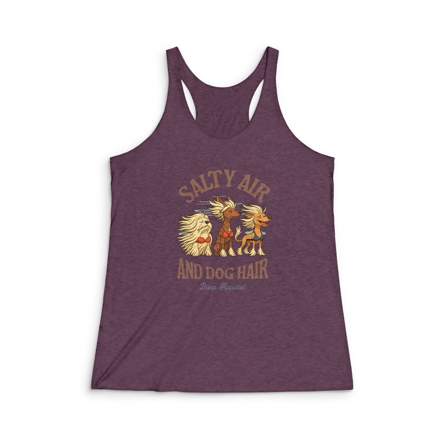 Salty Air and Dog Hair - Women's Tri-Blend Racerback Tank