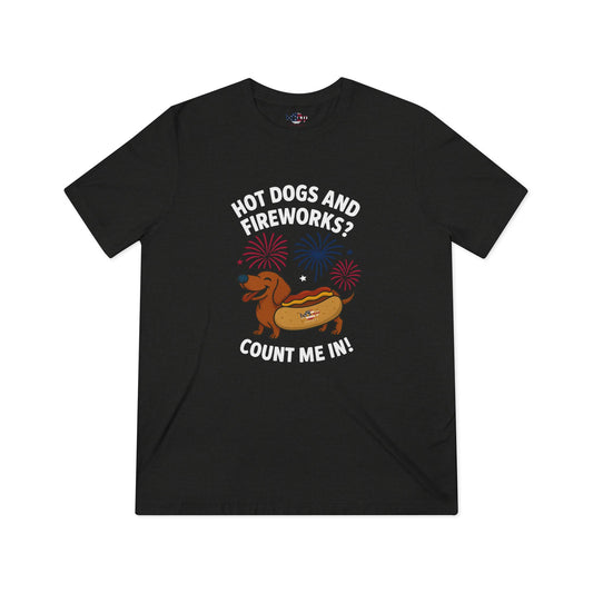 Hot Dogs and Fireworks - Unisex Triblend Tee