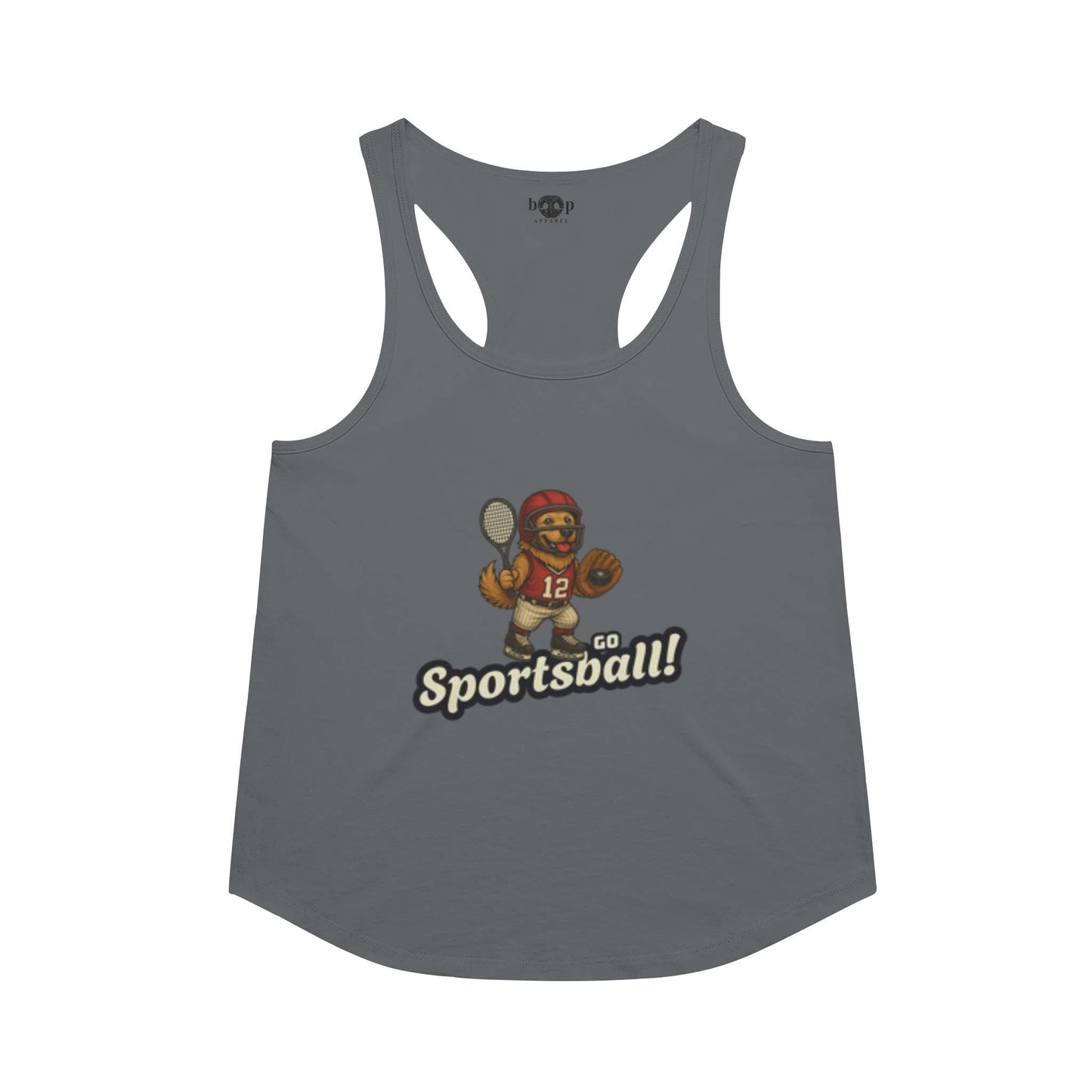 Funny dog owner t-shirt with sarcastic humor -Go Sportsball - Racerback Tank