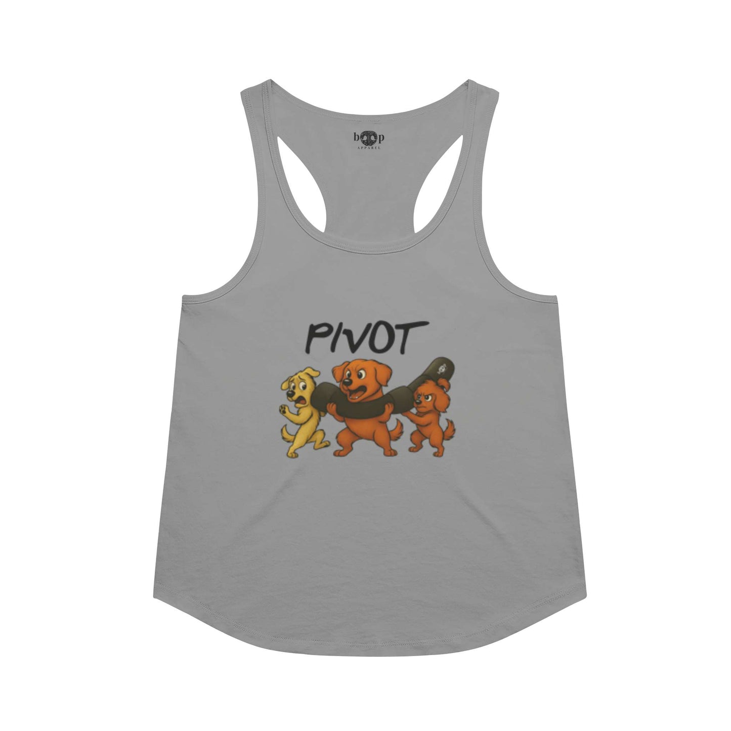 Funny dog owner t-shirt with sarcastic humor -Pivot - Racerback Tank