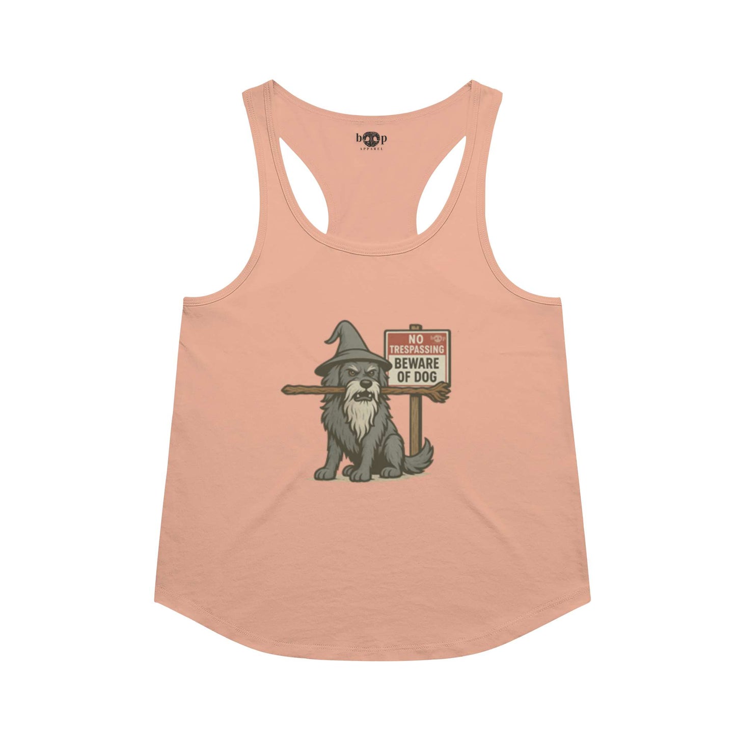 Funny dog owner t-shirt with sarcastic humor -You Shall Not Pass - Racerback Tank