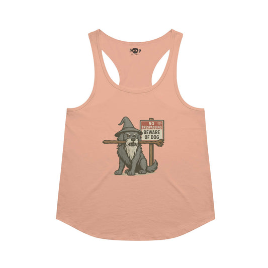 Funny dog owner t-shirt with sarcastic humor -You Shall Not Pass - Racerback Tank