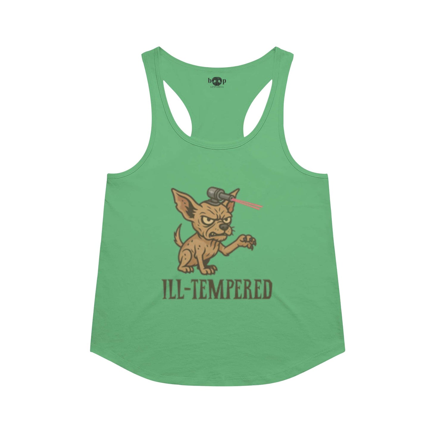 Funny dog owner t-shirt with sarcastic humor -Ill-Tempered - Racerback Tank
