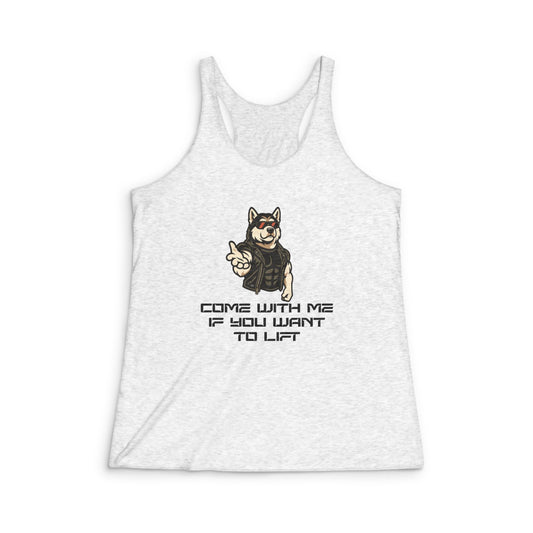 Come With Me - Women's Tri-Blend Racerback Tank