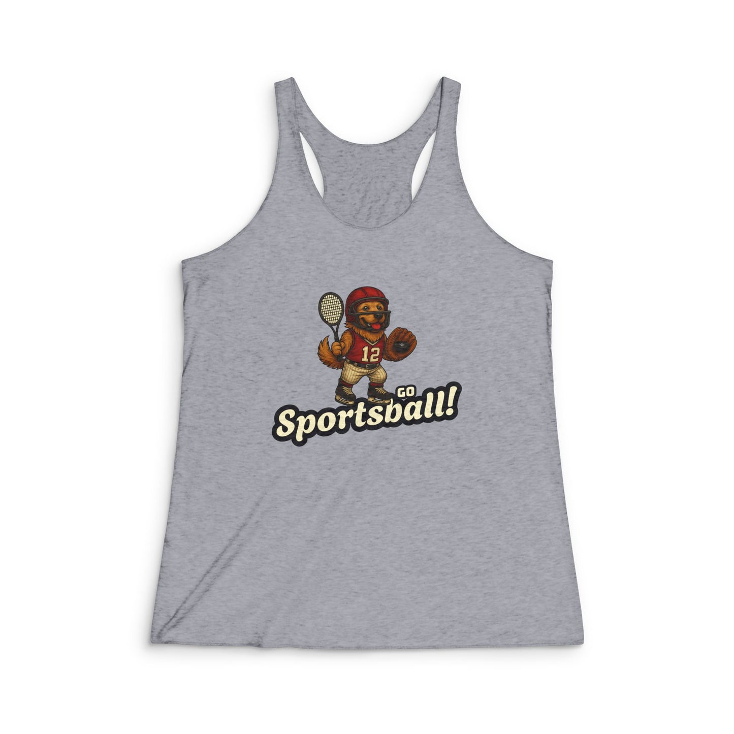 Go Sportsball - Women's Tri-Blend Racerback Tank