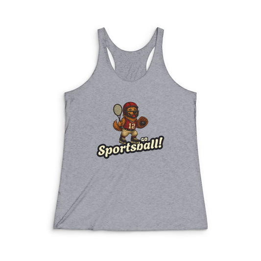 Go Sportsball - Women's Tri-Blend Racerback Tank