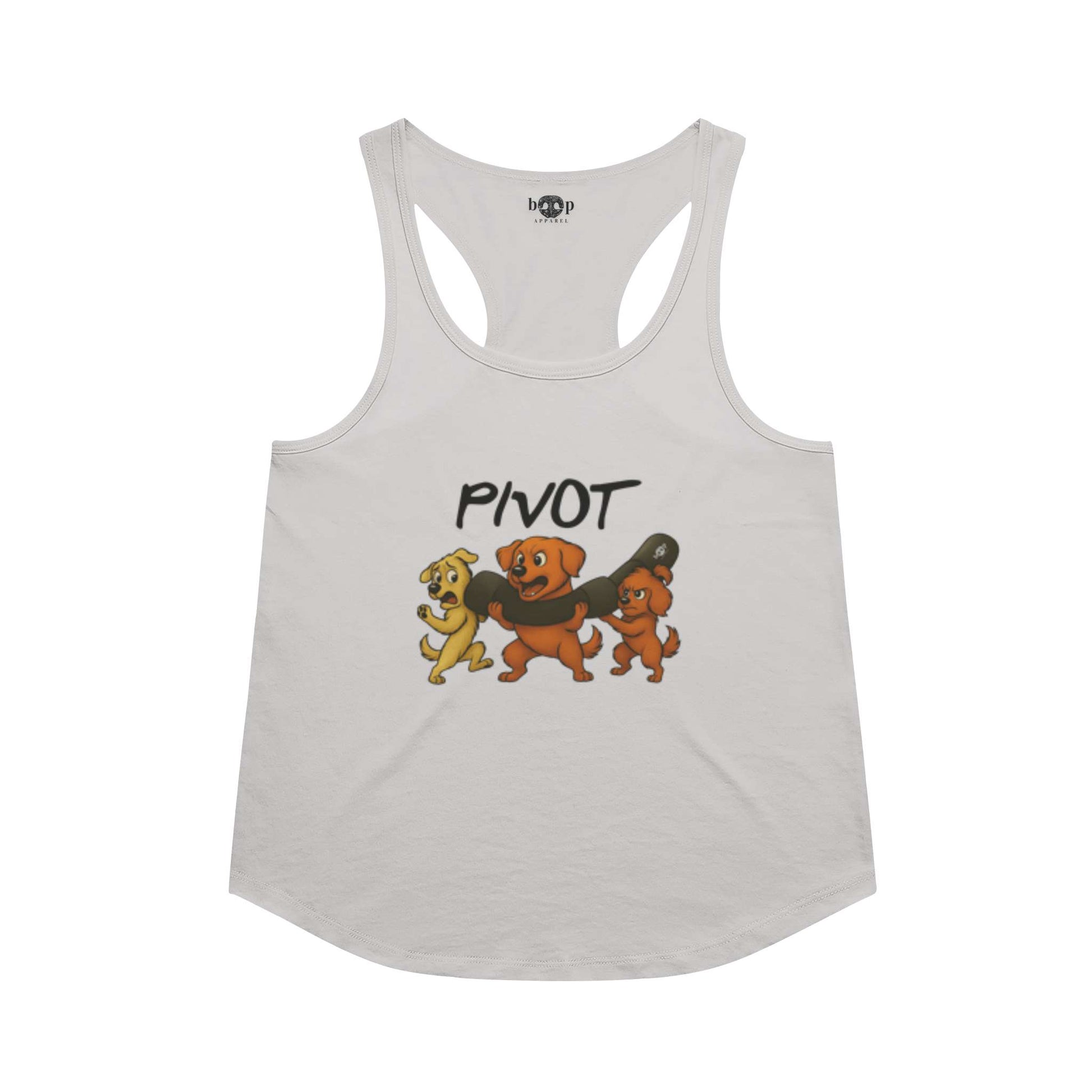 Funny dog owner t-shirt with sarcastic humor -Pivot - Racerback Tank