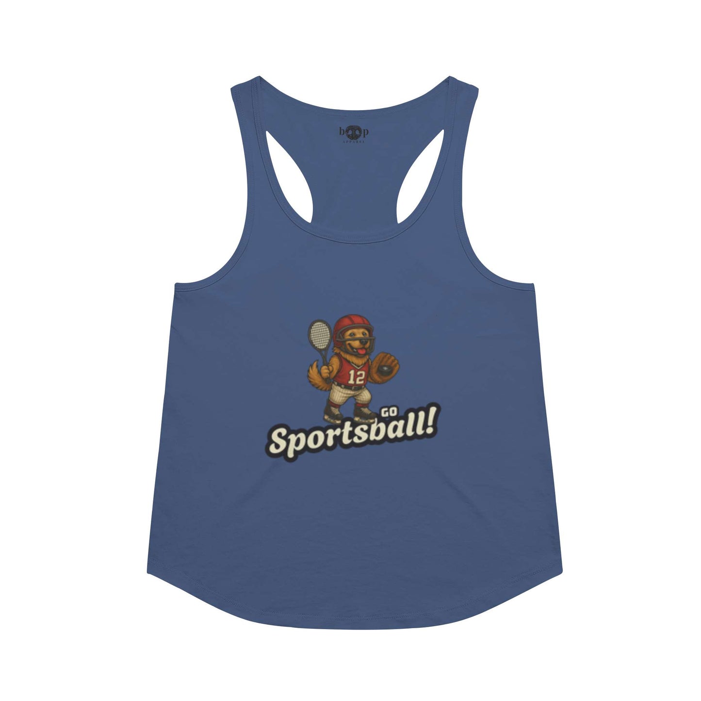Funny dog owner t-shirt with sarcastic humor -Go Sportsball - Racerback Tank