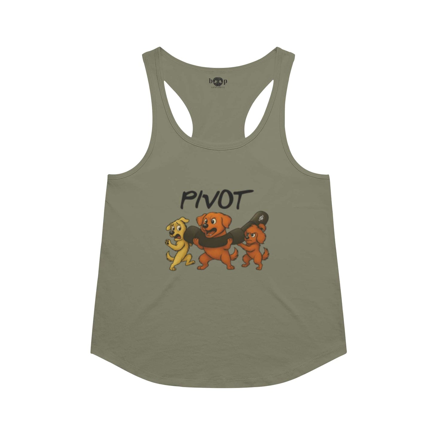 Funny dog owner t-shirt with sarcastic humor -Pivot - Racerback Tank