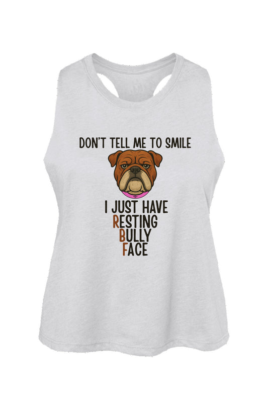 Resting Bully Face - Women's Racerback Cropped Tank