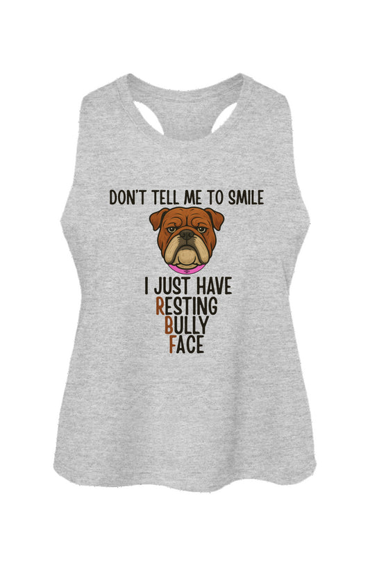 Resting Bully Face - Women's Racerback Cropped Tank