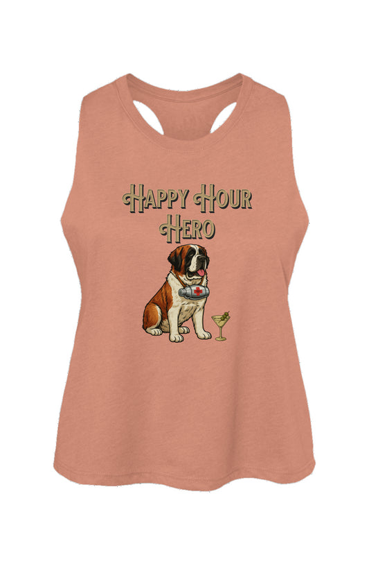 Happy Hour Hero - Women's Racerback Cropped Tank