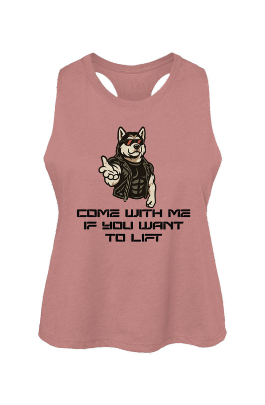 Come With Me - Women's Racerback Cropped Tank