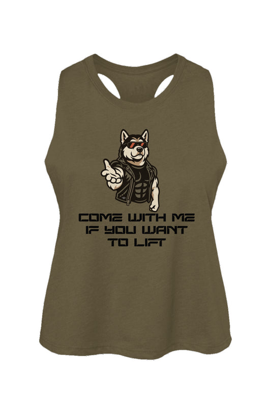 Come With Me - Women's Racerback Cropped Tank