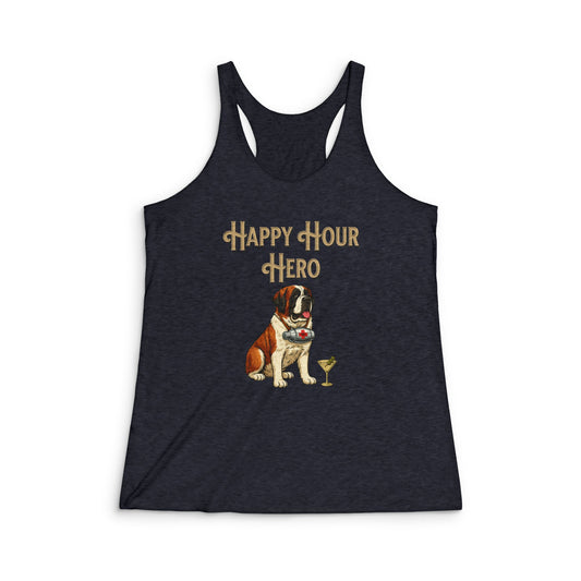Happy Hour Hero - Women's Tri-Blend Racerback Tank