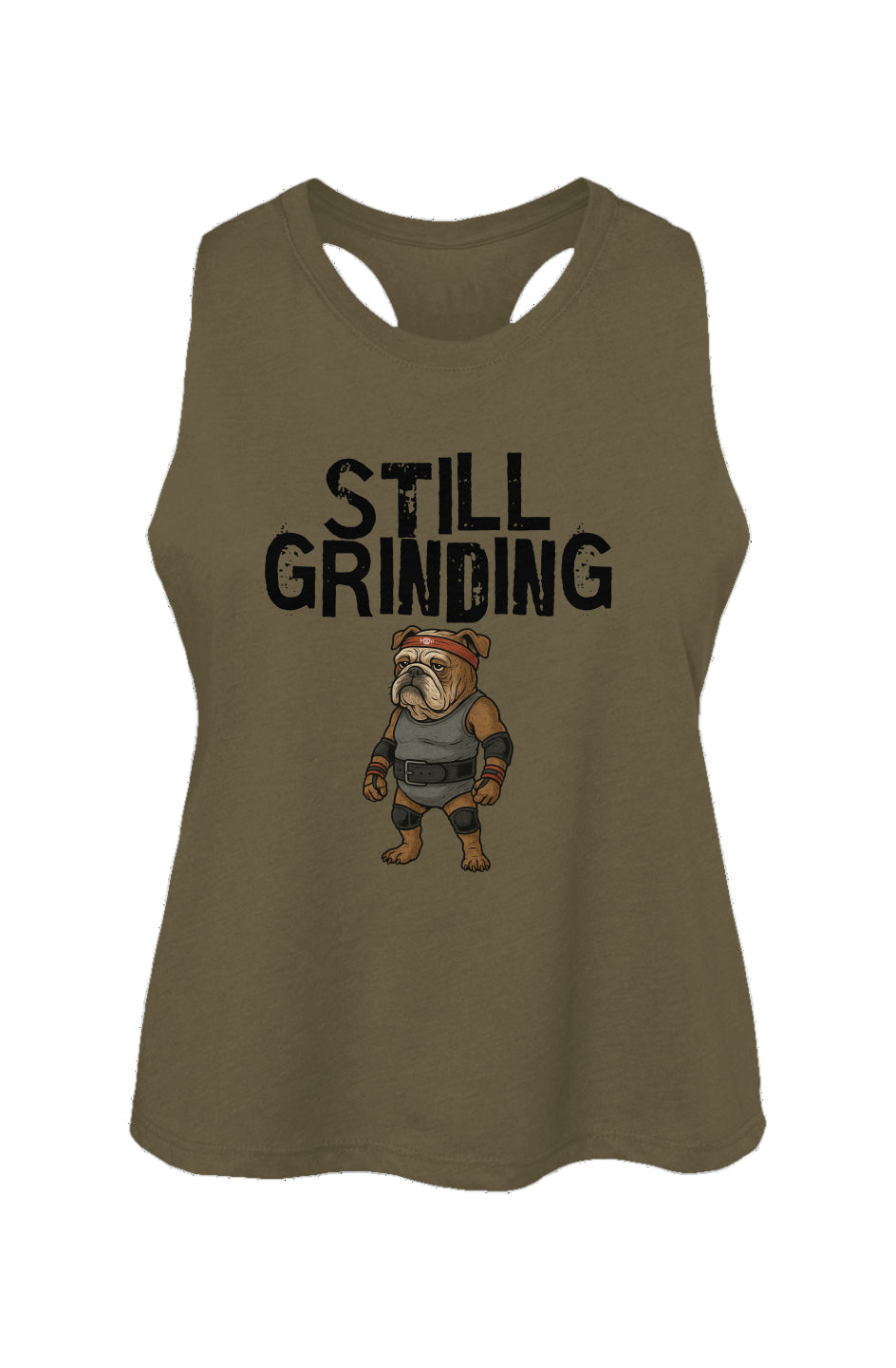 Still Grinding - Women's Racerback Cropped Tank