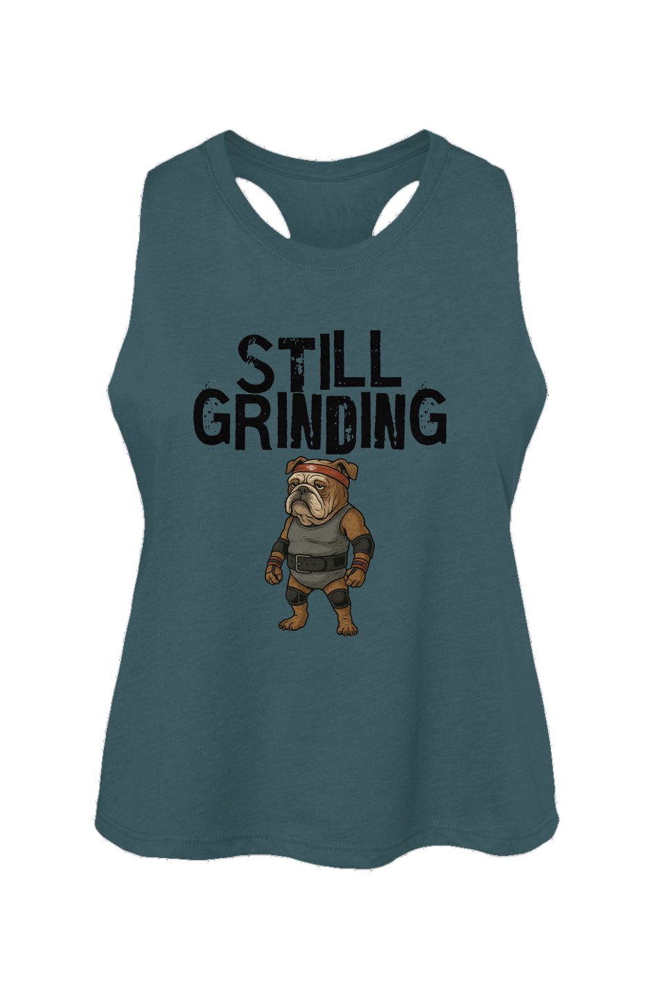 Still Grinding - Women's Racerback Cropped Tank