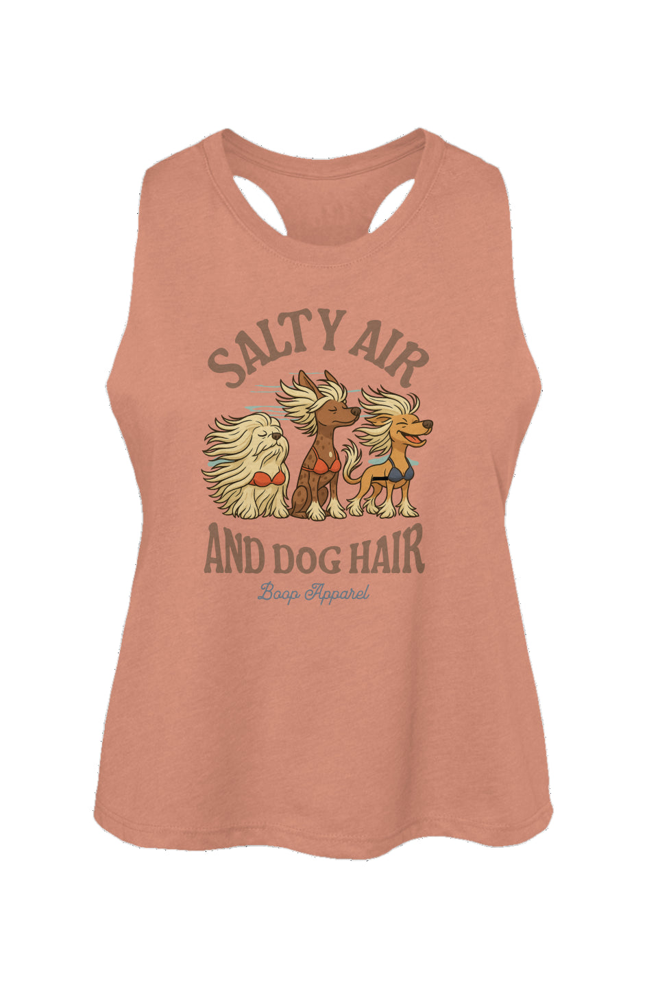 Salty Air and Dog Hair - Women's Racerback Cropped Tank
