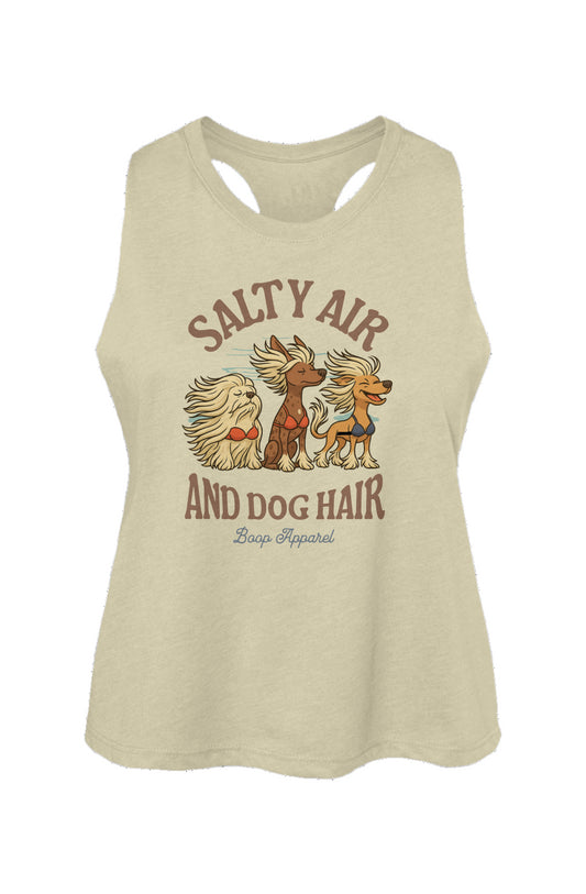 Salty Air and Dog Hair - Women's Racerback Cropped Tank