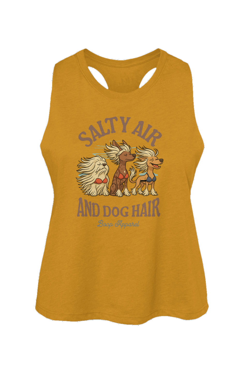 Salty Air and Dog Hair - Women's Racerback Cropped Tank