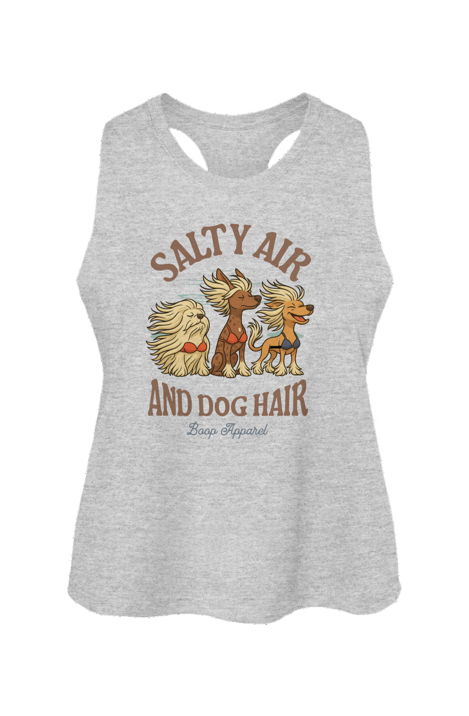 Salty Air and Dog Hair - Women's Racerback Cropped Tank