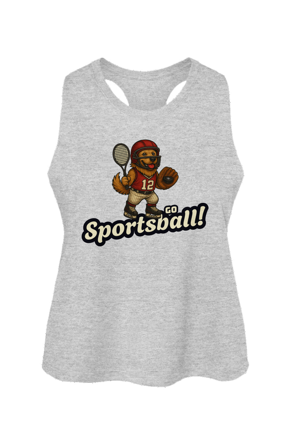 Go Sportsball - Women's Racerback Cropped Tank