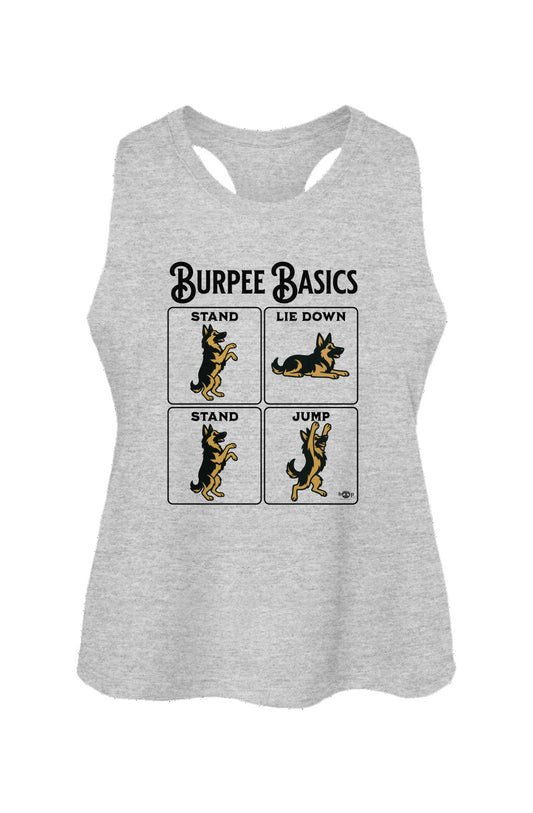 Burpee Basics - Women's Racerback Cropped Tank