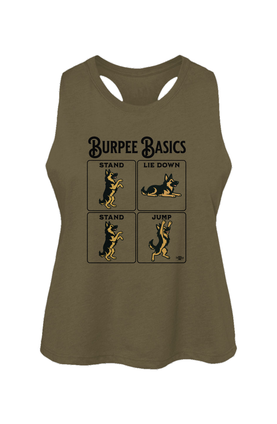 Burpee Basics - Women's Racerback Cropped Tank