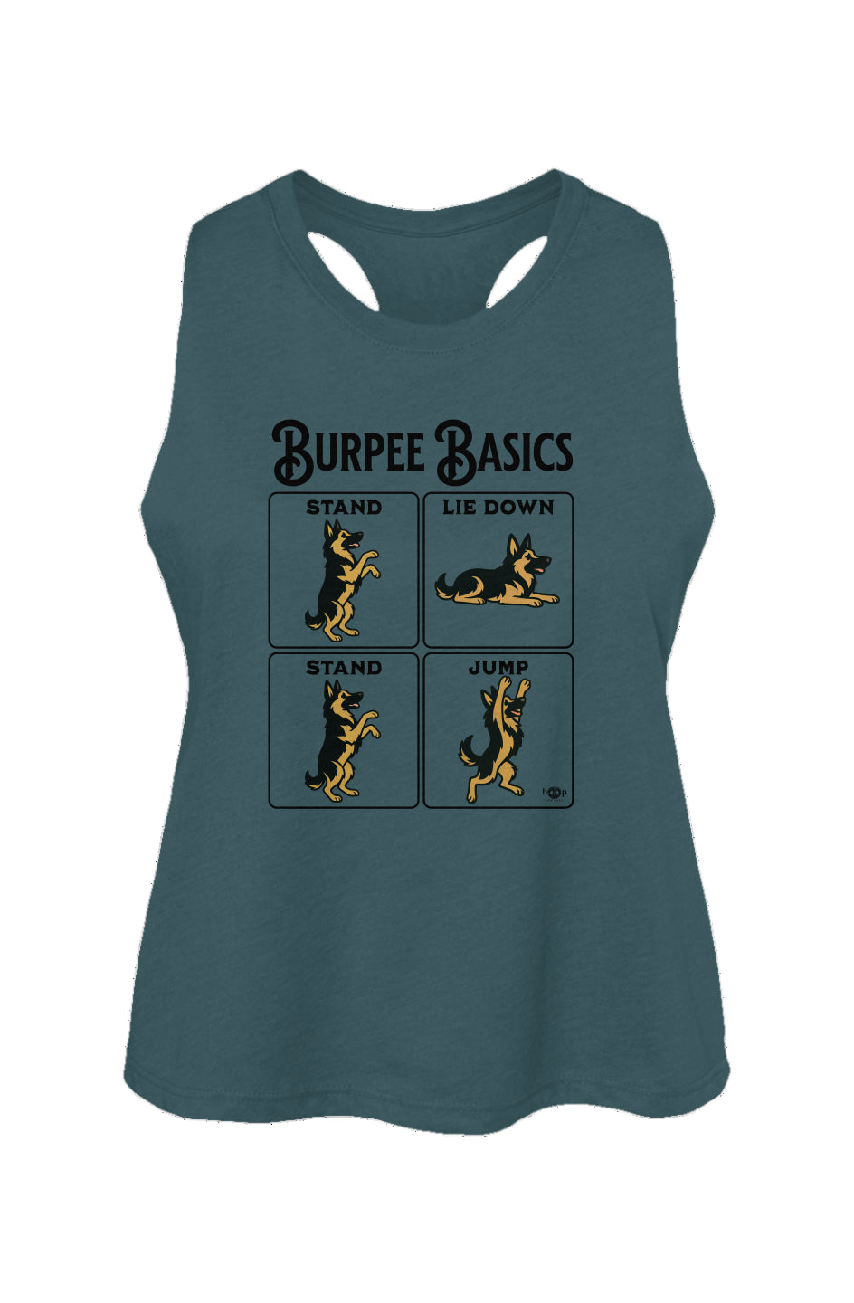 Burpee Basics - Women's Racerback Cropped Tank