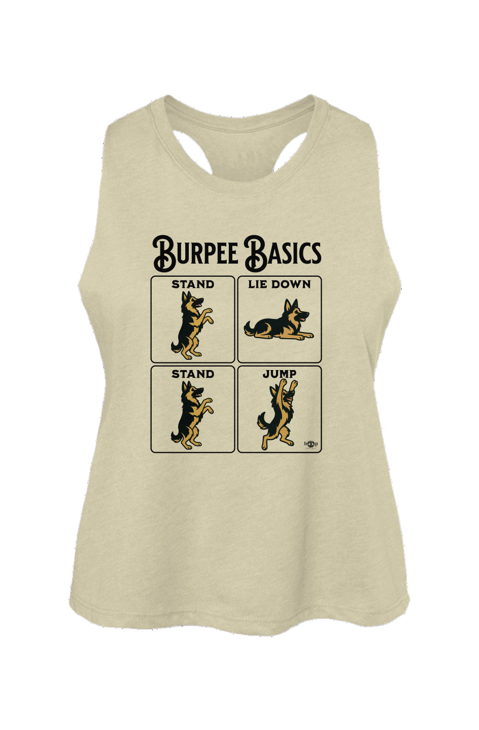 Burpee Basics - Women's Racerback Cropped Tank