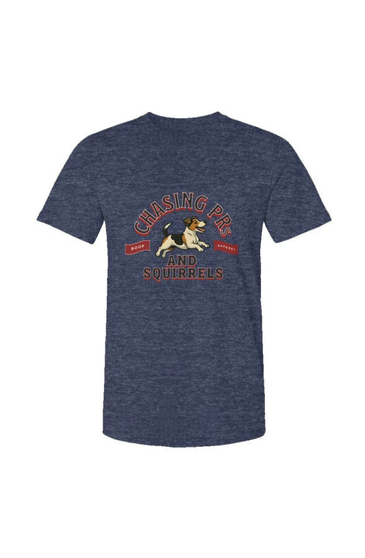 Chasing PRs and Squirrels - Unisex Heather Jersey Tee