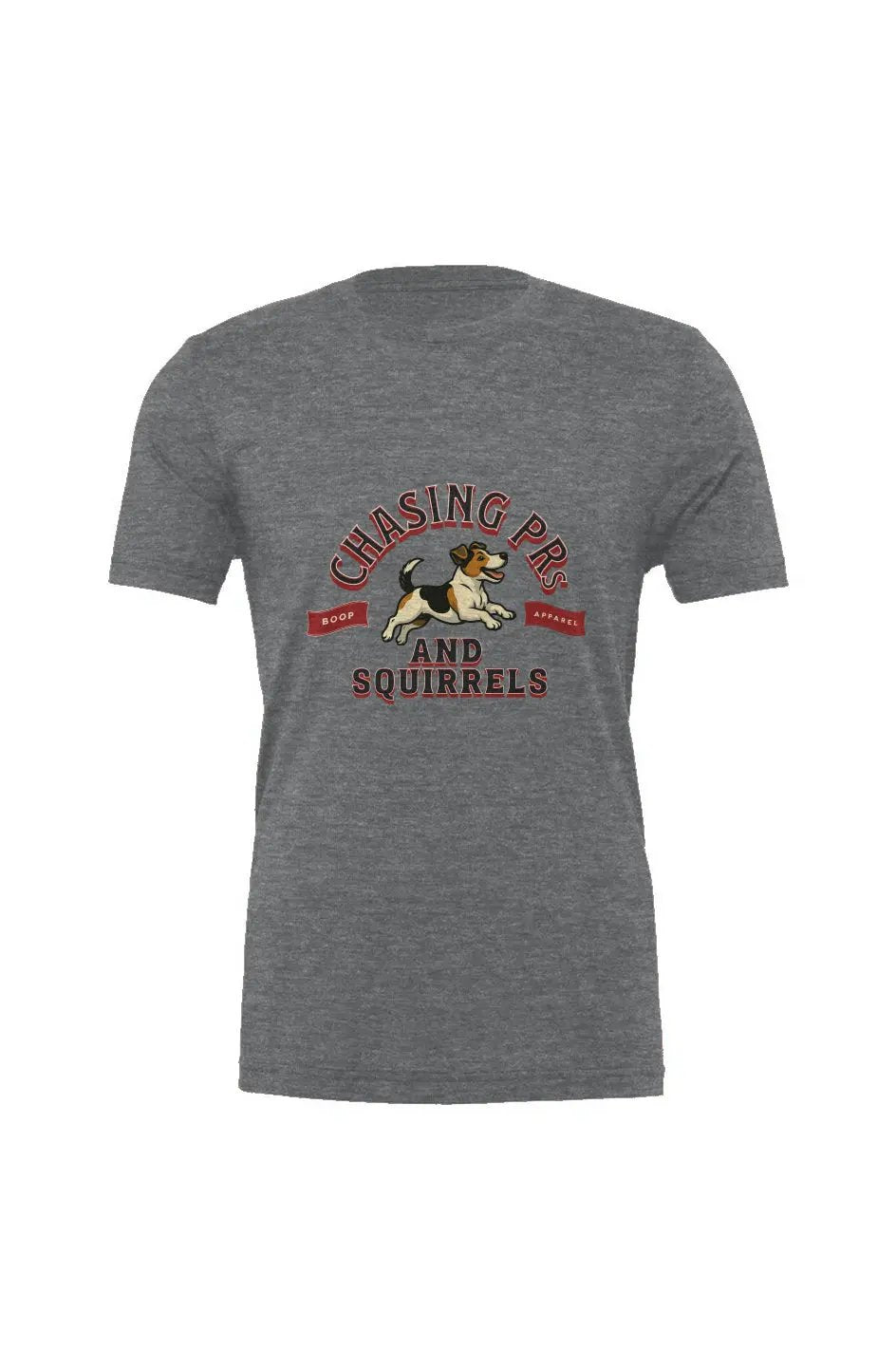 Chasing PRs and Squirrels - Triblend T - Boop Apparel