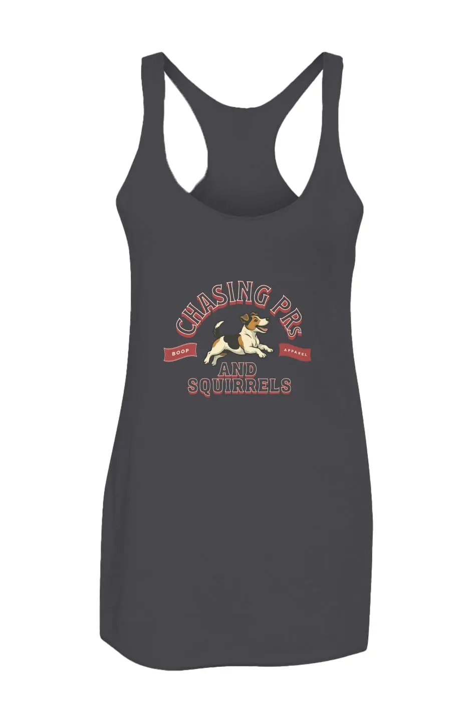 Chasing PRs and Squirrels - Racerback Tank - Boop Apparel