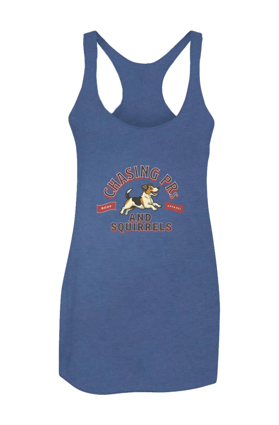 Chasing PRs and Squirrels - Racerback Tank - Boop Apparel