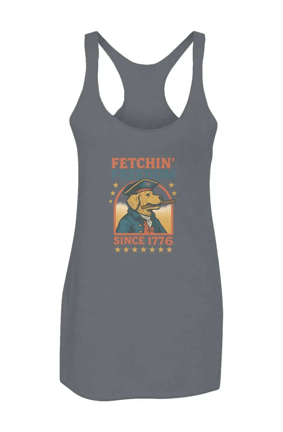 Fetchin Freedom - Women’s Triblend Racerback Tank