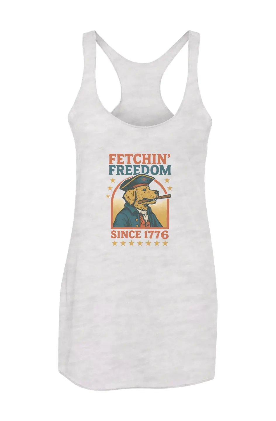 Fetchin Freedom - Women’s Triblend Racerback Tank
