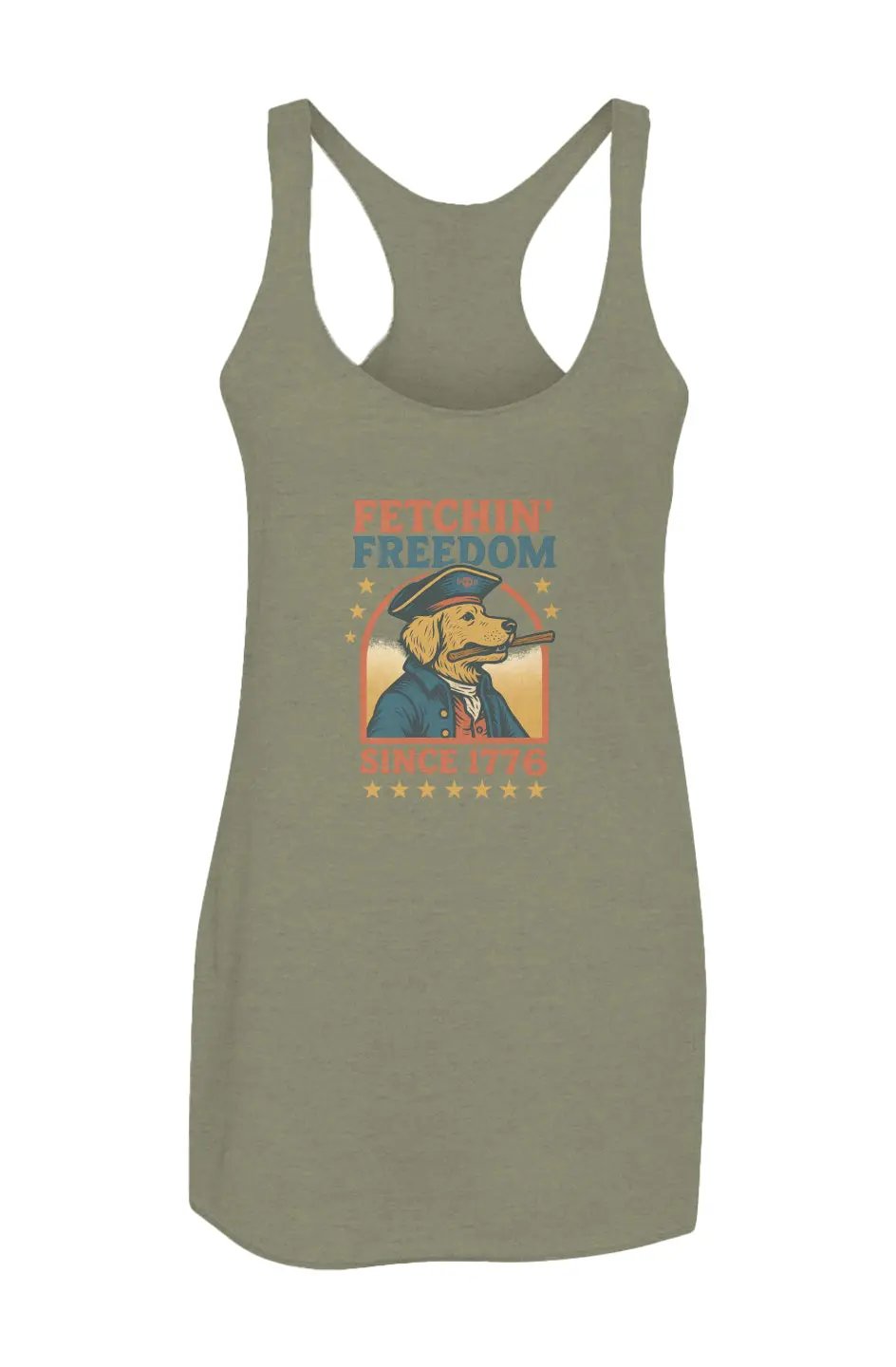 Fetchin Freedom - Women’s Triblend Racerback Tank