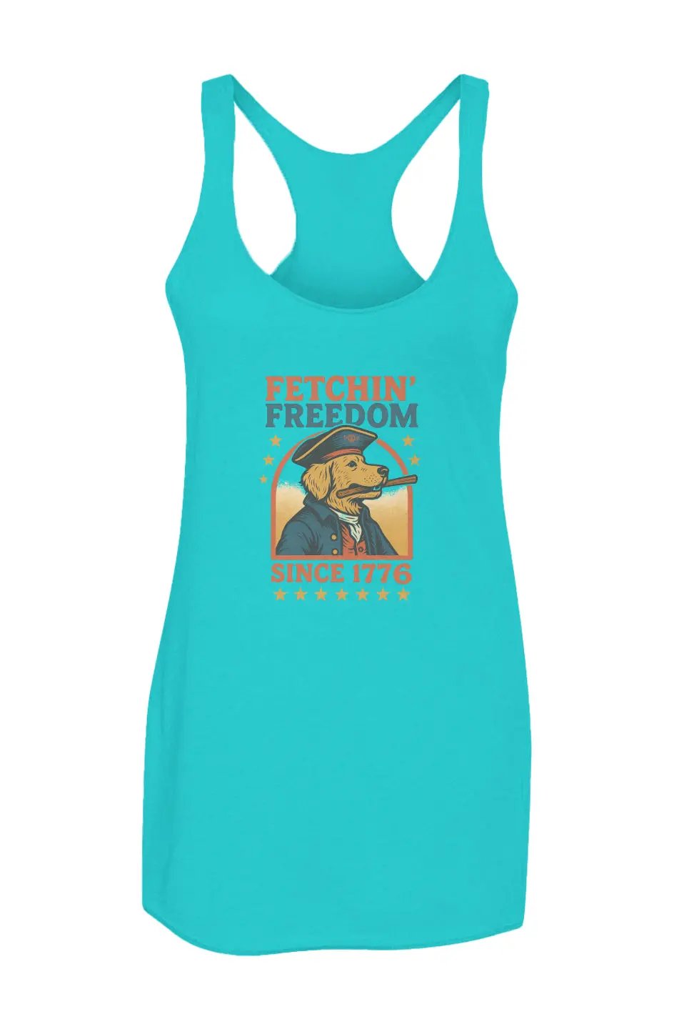 Fetchin' Freedom - Racerback Tank - Boop Apparel