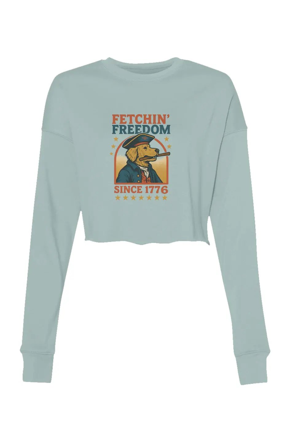 Fetchin' Freedom - Women's Crop Sweatshirt