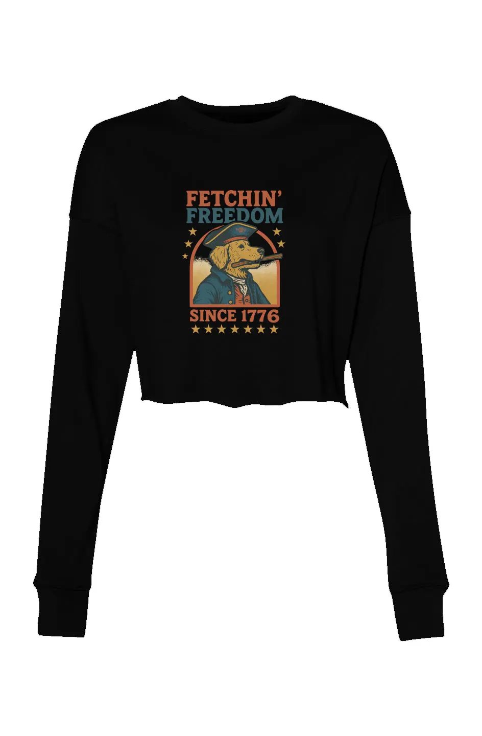 Fetchin' Freedom - Women's Crop Sweatshirt