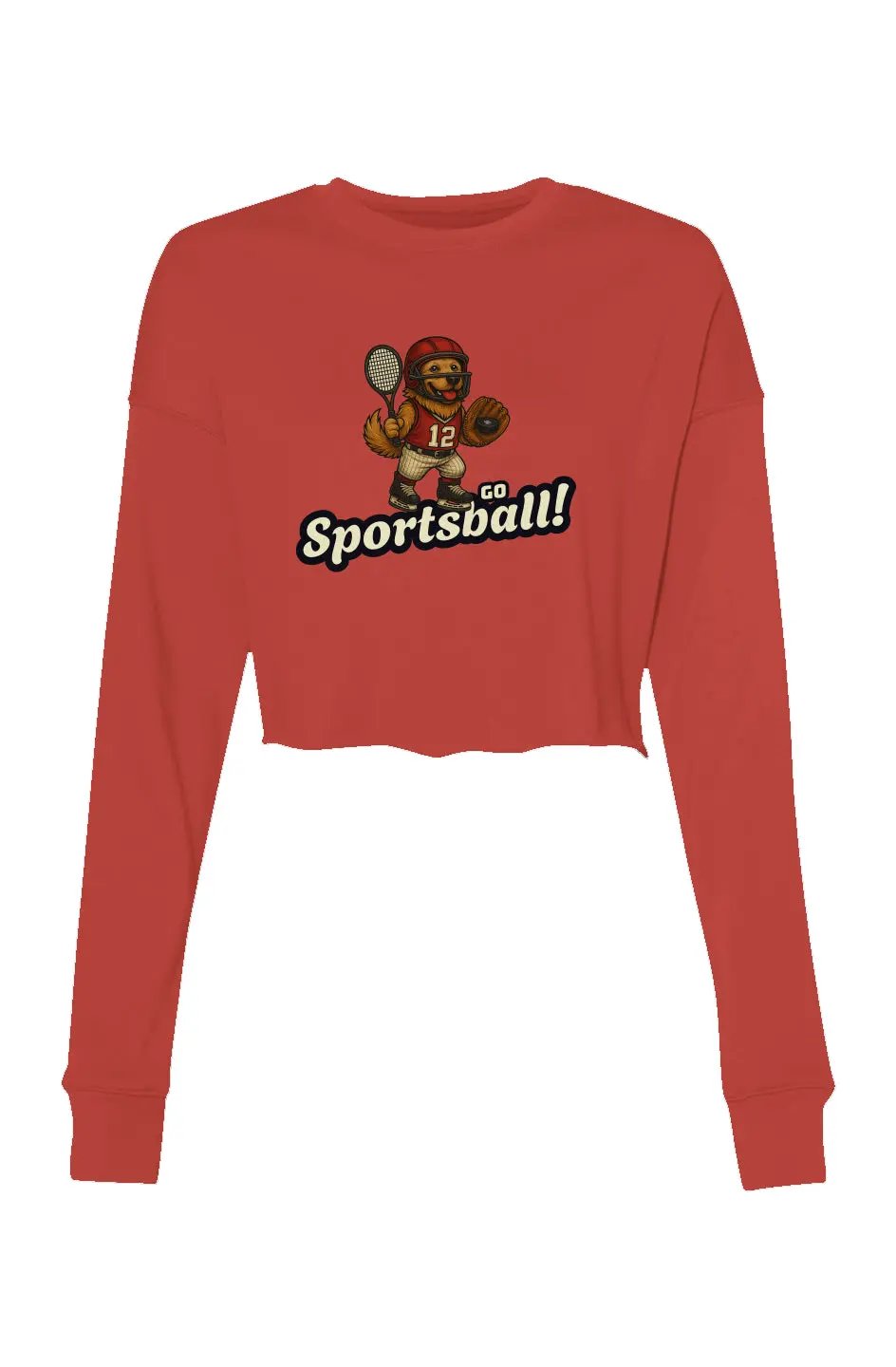 Go Sportsball - Crop Sweatshirt Apliiq