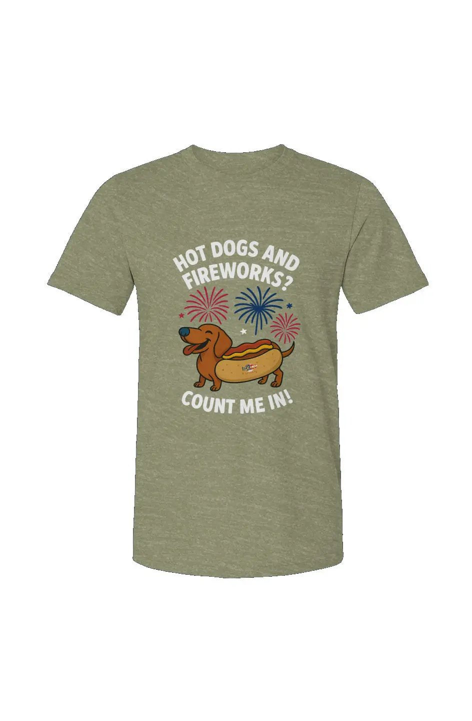 Hot Dogs and Fireworks - Unisex Heather Jersey Tee