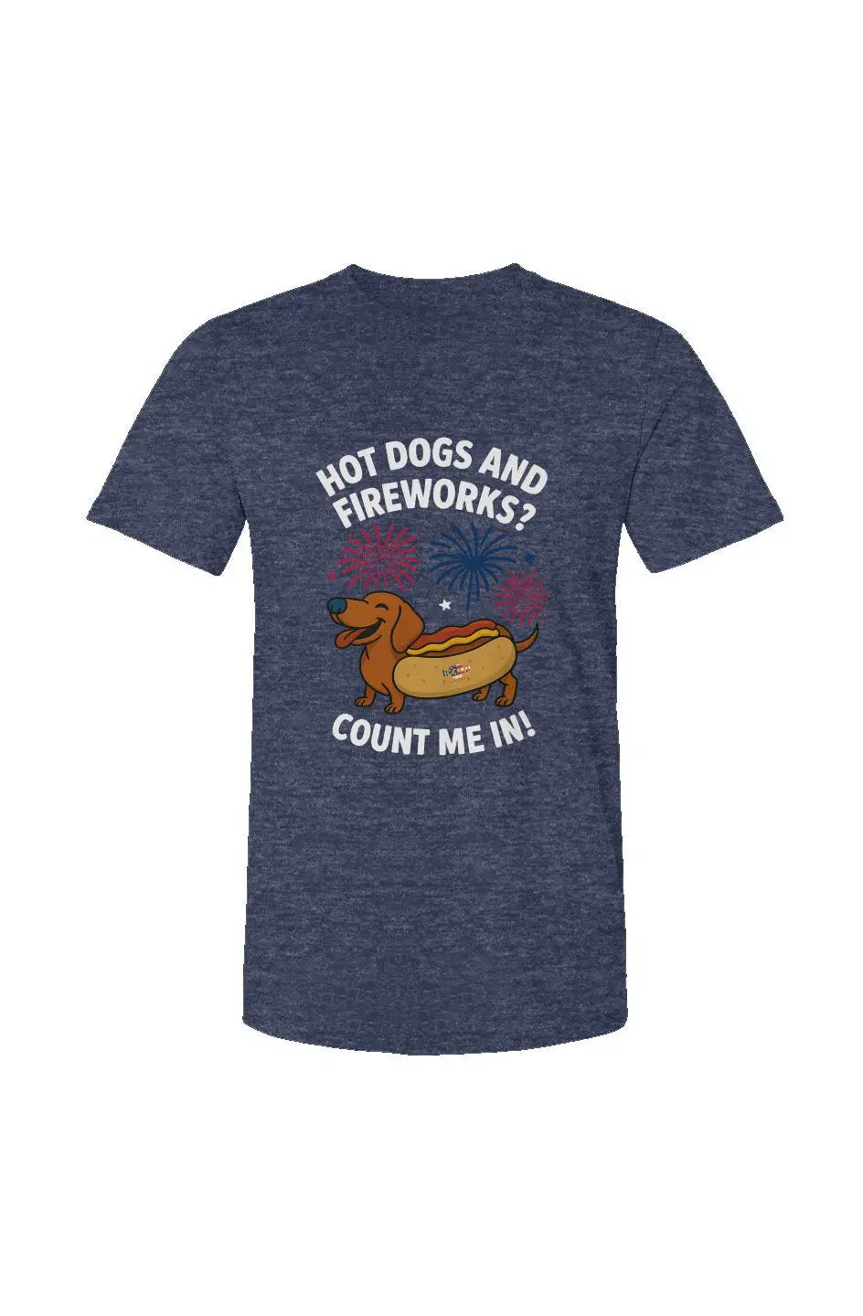 Hot Dogs and Fireworks - Unisex Heather Jersey Tee