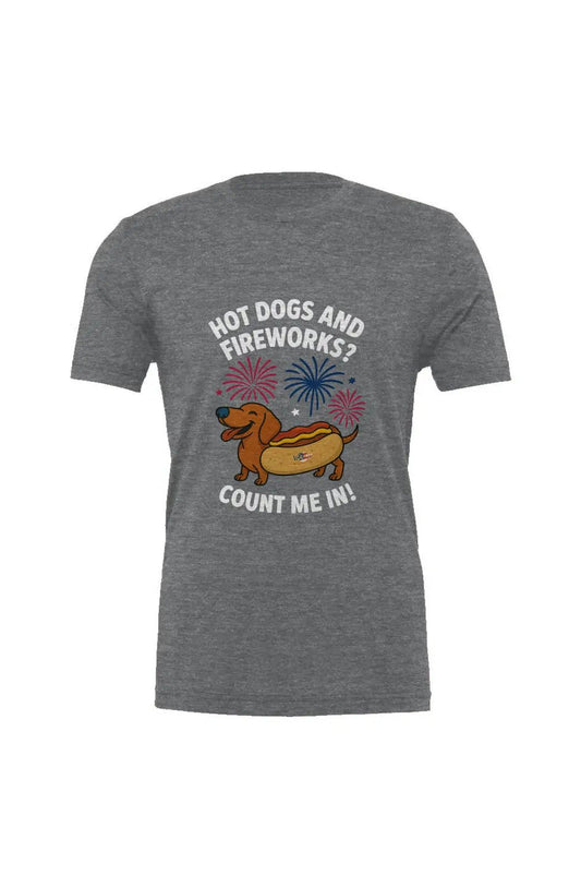Hot Dogs and Fireworks - Triblend Tee