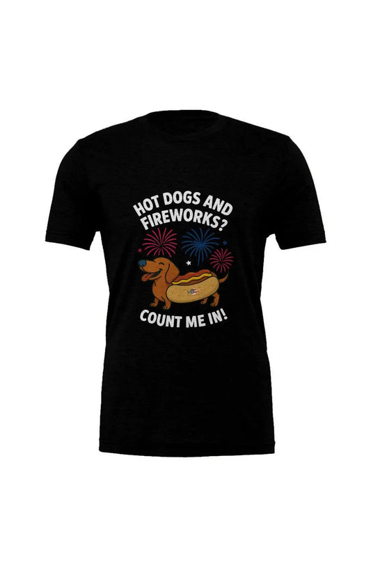Hot Dogs and Fireworks - Triblend Tee