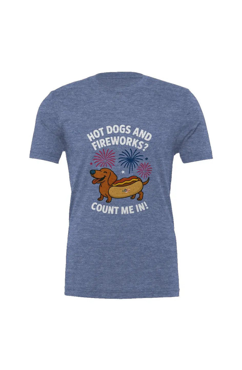 Hot Dogs and Fireworks - Triblend Tee