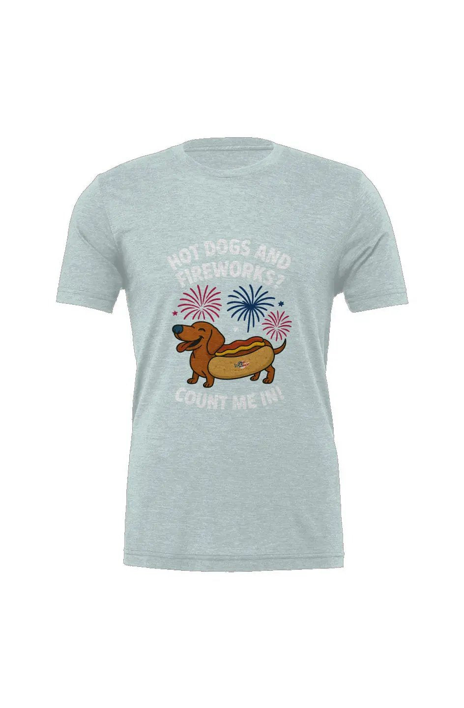 Hot Dogs and Fireworks - Triblend T Apliiq