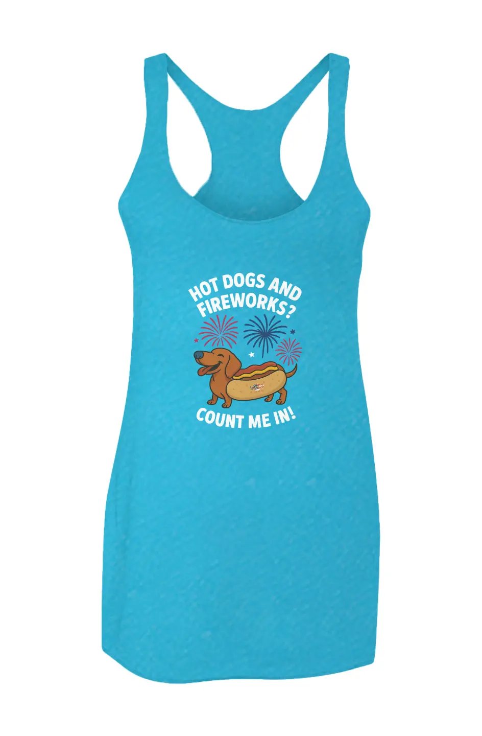 Hot Dogs and Fireworks - Racerback Tank - Boop Apparel